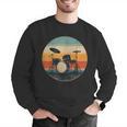 Vintage Drum Kit Silhouette Retro Music Men Graphic Sweatshirt Vintage Drum Kit Silhouette Retro Music Men Graphic Sweatshirt
