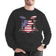 Women's American Flag Drum Kit Patriotic US Drum Art Men Graphic Sweatshirt Women's American Flag Drum Kit Patriotic US Drum Art Men Graphic Sweatshirt