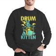 Women's Cute Drummer Cat Drum Kitten Men Graphic Sweatshirt