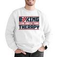 Boxing Less Costly Than Therapy Muay Thai Boxing Men Graphic Sweatshirt