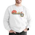 Canoe Retro Vintage Sunset Rainbow Raglan Baseball Tee Men Graphic Sweatshirt