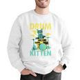 Cute Drummer Cat Drum Kitten Men Graphic Sweatshirt Cute Drummer Cat Drum Kitten Men Graphic Sweatshirt