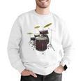 Drummer Drum Kit Premium Tri-Blend Men Graphic Sweatshirt