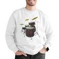Drummer Drum Kit Raglan Baseball Tee Men Graphic Sweatshirt
