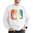 Drumset Cool Retro Vintage Drum Kit Drummer Music Percussion Men Graphic Sweatshirt