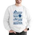 Eat Sleep Swimming Repeat Swimming Men Graphic Sweatshirt Eat Sleep Swimming Repeat Swimming Men Graphic Sweatshirt