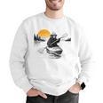 Kayaking Bear Retro Sunset Paddling Canoe Outdoor Adventure Men Graphic Sweatshirt