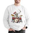 Skeleton Drummer Skull Drum Kit Halloween Men Graphic Sweatshirt
