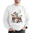 Skeleton Drummer Skull Drum Kit Halloween Raglan Baseball Tee Men Graphic Sweatshirt