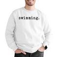 Swimming Enthusiast Minimalist Water Sports Men Graphic Sweatshirt Swimming Enthusiast Minimalist Water Sports Men Graphic Sweatshirt