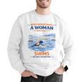 Swimming Never Underestimate A Woman Swim In Her Seventies Men Graphic Sweatshirt Swimming Never Underestimate A Woman Swim In Her Seventies Men Graphic Sweatshirt