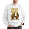 Thinking About Meat BBQ Dad Humor Raglan Baseball Tee Men Graphic Sweatshirt