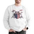 USA Patriotic Drum Kit American Flag Drum Set Men Graphic Sweatshirt USA Patriotic Drum Kit American Flag Drum Set Men Graphic Sweatshirt