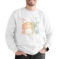 Vintage Drummer Drum Kit Men Graphic Sweatshirt Vintage Drummer Drum Kit Men Graphic Sweatshirt