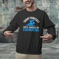 100 Chance Of Swimming Swimmer Swimming Men Graphic Sweatshirt
