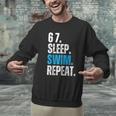 67 Sleep Swim Repeat Swimming Swimmer 67 Meme Men Graphic Sweatshirt