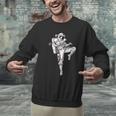 Astronaut Muay Thai Boxing Karate Kickboxing Martial Arts Men Graphic Sweatshirt