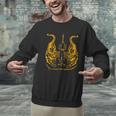 Awesome Orange Double Tiger Muay Thai Sak Yant Men Graphic Sweatshirt Awesome Orange Double Tiger Muay Thai Sak Yant Men Graphic Sweatshirt