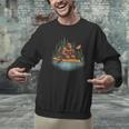 Bigfoot Kayak Paddling Lake Canoe Bigfoot Sasquatch Kayaking Men Graphic Sweatshirt
