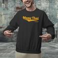 Distressed Muay Thai Kickboxing MMA BJJ Thailand T-Shirt Men Graphic Sweatshirt