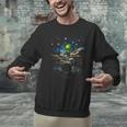 Drum Kit Percussionist Drummer Van Gogh Alien Playing Drums Men Graphic Sweatshirt Drum Kit Percussionist Drummer Van Gogh Alien Playing Drums Men Graphic Sweatshirt