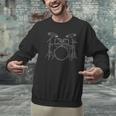Drum Kit Rock Music Percussion Men Graphic Sweatshirt Drum Kit Rock Music Percussion Men Graphic Sweatshirt
