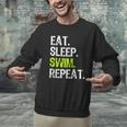 Eat Sleep Swim Repeat Swimming Swimmer Cool Men Graphic Sweatshirt Eat Sleep Swim Repeat Swimming Swimmer Cool Men Graphic Sweatshirt