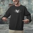 ECG Heartbeat Music Lovers Drumsticks Drum Kit Men Graphic Sweatshirt