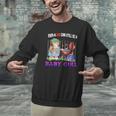 Even A Dad Can Still Be A Baby Girl BBQ Dad Cat Grilling Men Graphic Sweatshirt