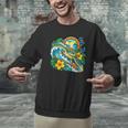 Green Sea Turtle Surfs Past a Canoe Paddle Sleeveless Men Graphic Sweatshirt Green Sea Turtle Surfs Past a Canoe Paddle Sleeveless Men Graphic Sweatshirt