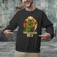 Grilling Dinosaur Grillasaurus T-Rex BBQ Dad Joke Men Graphic Sweatshirt