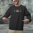 Kayaking Heartbeat Tie Dye Canoe Boating Kayaks Men Graphic Sweatshirt