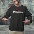 I Love Swimming Men Graphic Sweatshirt