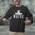 Maine Canoe Kayak Moose USA America Souvenir Men Graphic Sweatshirt