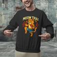 Meow Thai Muay Thai Cat Fighter Pun Dad Joke Men Graphic Sweatshirt Meow Thai Muay Thai Cat Fighter Pun Dad Joke Men Graphic Sweatshirt