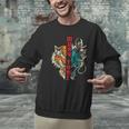 Muay Thai Thai Boxing Dragon Tiger Men Graphic Sweatshirt Muay Thai Thai Boxing Dragon Tiger Men Graphic Sweatshirt