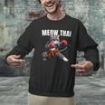 Muay Thai Cat Meow Thai Boxing Martial Art Kids Men Graphic Sweatshirt Muay Thai Cat Meow Thai Boxing Martial Art Kids Men Graphic Sweatshirt