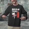 Muay Thai Cat Meow Thai Thai Boxing For Youth Muay Thai Men Graphic Sweatshirt