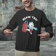 Muay Thai Cat Meow Thai Punch Bag Martial Arts Men Graphic Sweatshirt