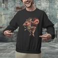 Muay Thai Fighter Southpaw Stance Minimal Silhouette Clean Men Graphic Sweatshirt