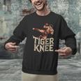 Muay Thai Fighter Tiger Knee Vintage Distressed Badge Men Graphic Sweatshirt