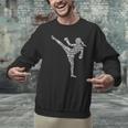 Muay Thai Martial Arts Typography Kickboxer Girls Kickboxing Men Graphic Sweatshirt