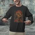 Muay Thai Roots Vintage Thai Boxing Fighter Thailand Dog Men Graphic Sweatshirt