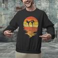 Muay Thai Shirt Retro Sunset 70s Vintage Muay Thai Men Graphic Sweatshirt