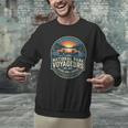National Park Voyageurs Retro Sunset Canoe Paddling Badge Men Graphic Sweatshirt