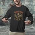 Retro Muay Thai Shorts Thai Boxing Fighter Style Skeleton Men Graphic Sweatshirt