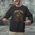 Retro Nak Muay Muay Thai Fighter Thai Boxing Gym Bear Men Graphic Sweatshirt Retro Nak Muay Muay Thai Fighter Thai Boxing Gym Bear Men Graphic Sweatshirt