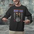 Sawadee Thai Traditional Sak Yant Thai Twin Tiger Muay Thai Men Graphic Sweatshirt