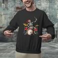 Skeleton Drummer Skull Drum Kit Halloween Sleeveless Men Graphic Sweatshirt