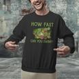 Swimmer Crocodile Swimming Humor How Fast You Can Swim Men Graphic Sweatshirt Swimmer Crocodile Swimming Humor How Fast You Can Swim Men Graphic Sweatshirt